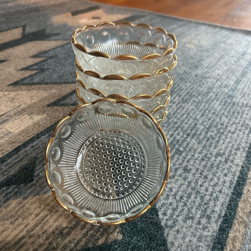 Fire King Gold Trimmed Glass Bowl Set
